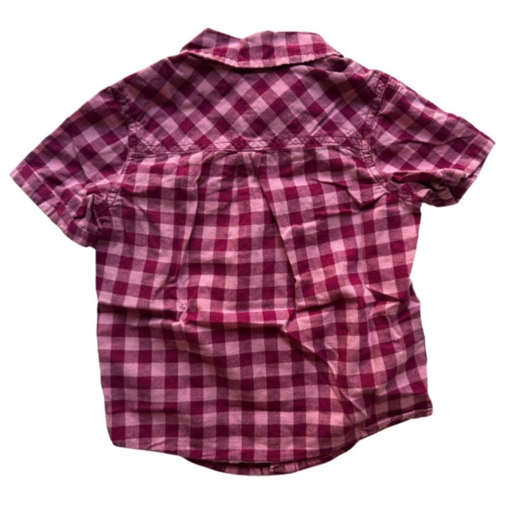 Cat & Jack Boys Short Sleeve Plaid Button Down Shirt - Picture 2 of 4